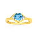 9ct-Gold-Blue-Topaz-Diamond-Heart-Ring Sale