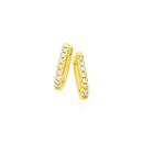 9ct-Gold-Cubic-Zirconia-Huggie-Earrings Sale