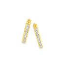 9ct-Gold-Cubic-Zirconia-Hoop-Earrings Sale