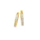 9ct-Gold-Cubic-Zirconia-Hoop-Earrings Sale