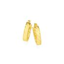 9ct-Gold-10mm-Square-Tube-Flat-Twist-Hoop-Earrings Sale