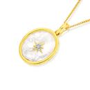 9ct-Gold-White-MOP-Oval-Enhancer-Pendant Sale