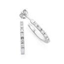 Silver-15mm-Fine-CZ-Half-Hoop-Earrings Sale