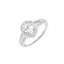 Sterling-Silver-Oval-Cubic-Zirconia-Cluster-Ring Sale