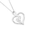 Silver-CZ-Twist-Heart-Pendant Sale