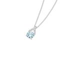 Silver-Blue-CZ-Wishbone-Style-Pendant Sale