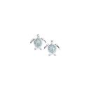 Silver-Blue-White-CZ-Pave-Turtle-Stud-Earrings Sale