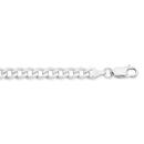 Silver-19cm-Solid-Dia-Cut-Curb-Bracelet Sale