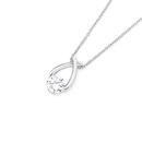 Silver-CZ-Plain-Wishbone-Pendant Sale