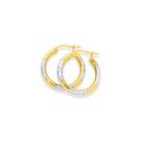 9ct-Gold-Two-Tone-25x15mm-Striped-Hoop-Earrings Sale