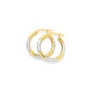 9ct-Gold-Two-Tone-25x15mm-Striped-Hoop-Earrings Sale