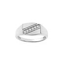 Sterling-Silver-Stripe-Cubic-Zirconia-Gents-Ring Sale