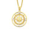 9ct-Gold-Two-Tone-Compass-Pendant Sale