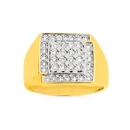 9ct-Gold-Diamond-Square-Frame-Ring Sale