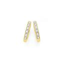 9ct-Gold-Diamond-Bar-Huggie-Earrings Sale