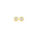 9ct-Gold-Diamond-Bezel-Stud-Earrings Sale