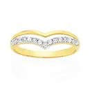 9ct-Gold-Diamond-Double-Row-V-Shape-Band Sale