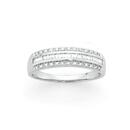 9ct-White-Gold-Diamond-Three-Row-Dress-Band Sale