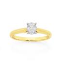9ct-Gold-Diamond-Oval-Shape-Ring Sale