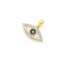 9ct-Gold-and-Blue-Rhodium-Diamond-Evil-Eye-Pendant Sale