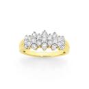 9ct-Gold-Diamond-Cluster-Dress-Band Sale