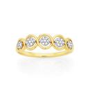 9ct-Gold-Diamond-Cluster-Twist-Ring Sale