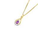 9ct-Gold-Amethyst-Diamond-Slider-Pendant Sale