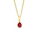 9ct-Gold-Created-Ruby-Pear-Pendant Sale