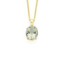 9ct-Green-Amethyst-Oval-Pendant Sale