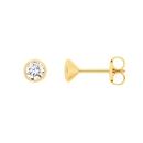 9ct-Gold-Cubic-Zirconia-Stud-Earrings Sale