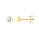 9ct-Gold-4mm-Cubic-Zirconia-Stud-Earrings Sale