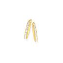 9ct-Gold-Cubic-Zirconia-Hoop-Earrings Sale