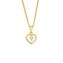 9ct-Gold-Cubic-Zirconia-Open-Heart-Pendant Sale