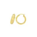 9ct-Gold-on-Silver-15mm-Diamond-Cut-Half-Round-Hool-Earrings Sale