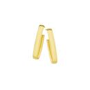 9ct-Gold-on-Silver-30mm-Twist-Half-Hoop-Stud-Earrings Sale