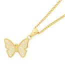 9ct-Gold-Two-Tone-Butterfly-Pendant Sale