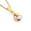 9ct-Tri-Tone-Gold-Knot-Pendant Sale