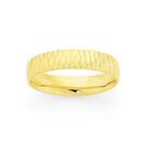 9ct-Gold-Diamond-Cut-Stripes-Dress-Ring-Size-O Sale