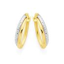 9ct-Gold-Two-Tone-Diamond-Cut-Hoops Sale