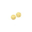 9ct-Gold-6mm-Diamond-Cut-Button-Stud-Earrings Sale