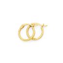 9ct-Gold-2x10mm-Sparkle-Diamond-Cut-Hoop-Earrings Sale