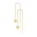 9ct-Gold-Diamond-Cut-Ball-Thread-Drop-Earrings Sale