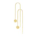 9ct-Gold-Diamond-Cut-Ball-Thread-Drop-Earrings Sale