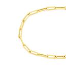 9ct-Gold-19cm-Hollow-Paperclip-Bracelet Sale
