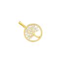 9ct-Two-Tone-Diamond-Cut-Tree-of-Life-Circle-Pendant Sale