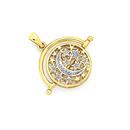 9ct-Gold-Two-Tone-Crescent-Moon-Stars-Spinner-Disc-Pendant Sale