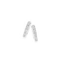 Sterling-Silver-Cubic-Zirconia-Channel-Set-Huggie-Earrings Sale