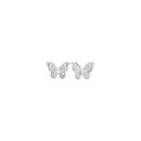 Silver-Pave-CZ-Butterfly-Stud-Earrings Sale