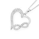 Silver-CZ-Infinity-Heart-Pendant Sale