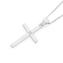 Silver-CZ-Centre-Medium-Cross-Pendant Sale